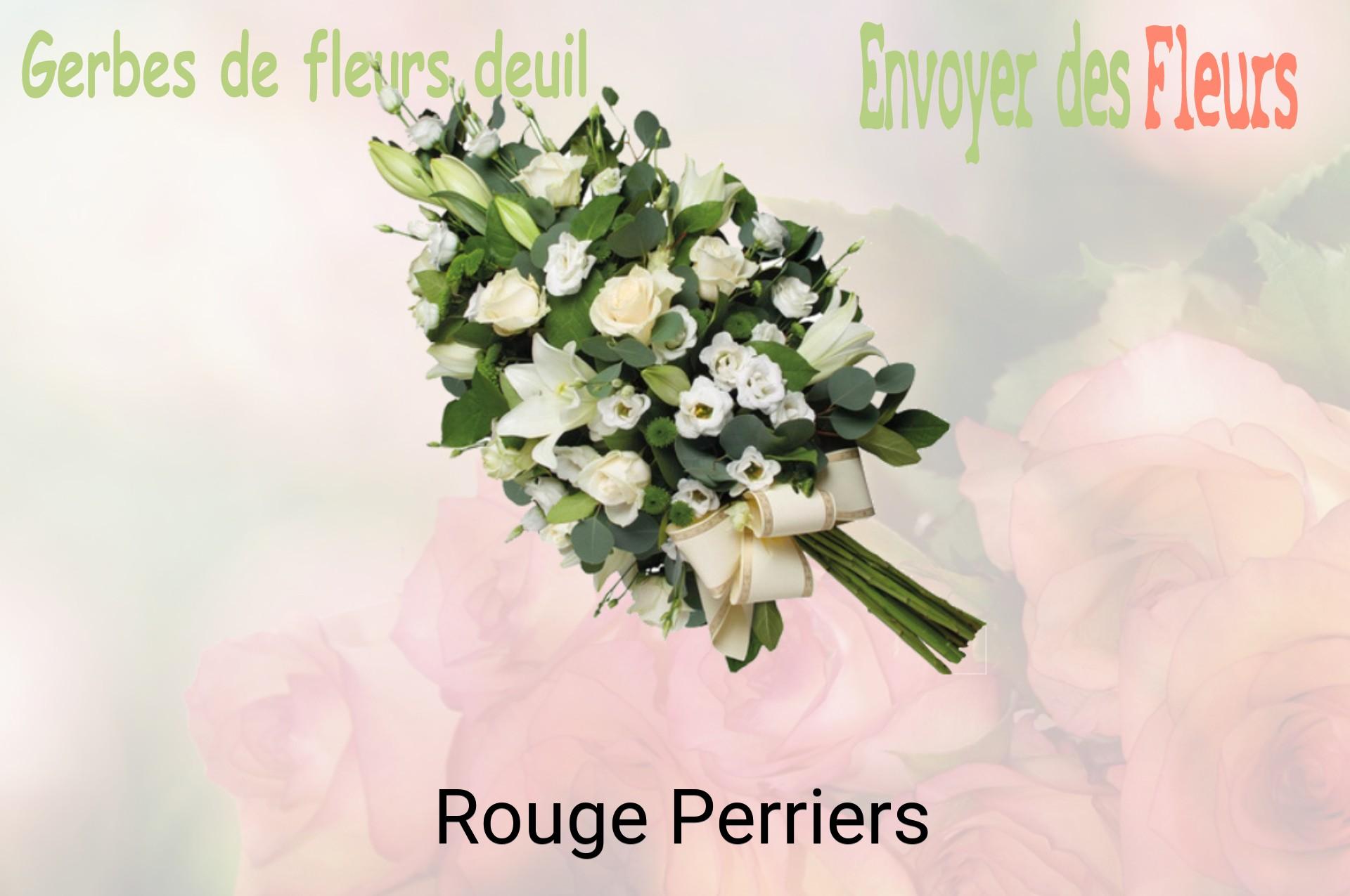 Gerbe de fleurs de deuil livrée à Rouge-Perriers
